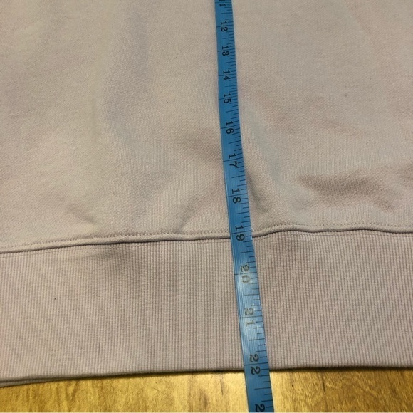 PELOTON Mauve Purple Crewneck Pullover Black Slogan Spellout Womens Size XS - Picture 8 of 9